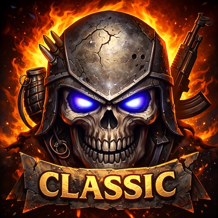 Lost Vault: Classic game icon — a helmeted skull